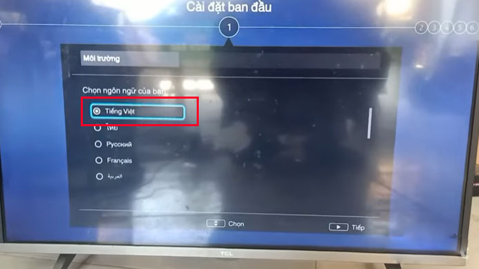 Cách cài đặt tiếng Việt cho tivi TCL mới mua hoặc mới reset