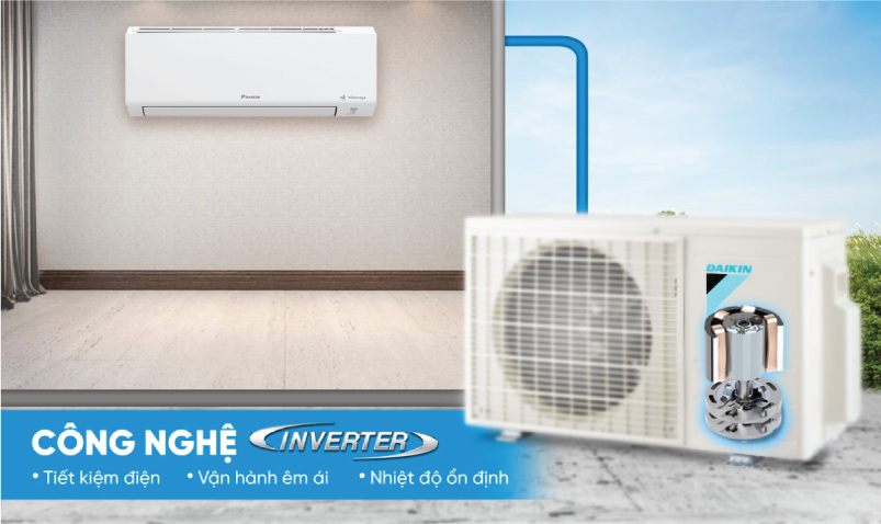 Công nghệ Inverter giúp máy vận hành êm, tiết kiệm điện