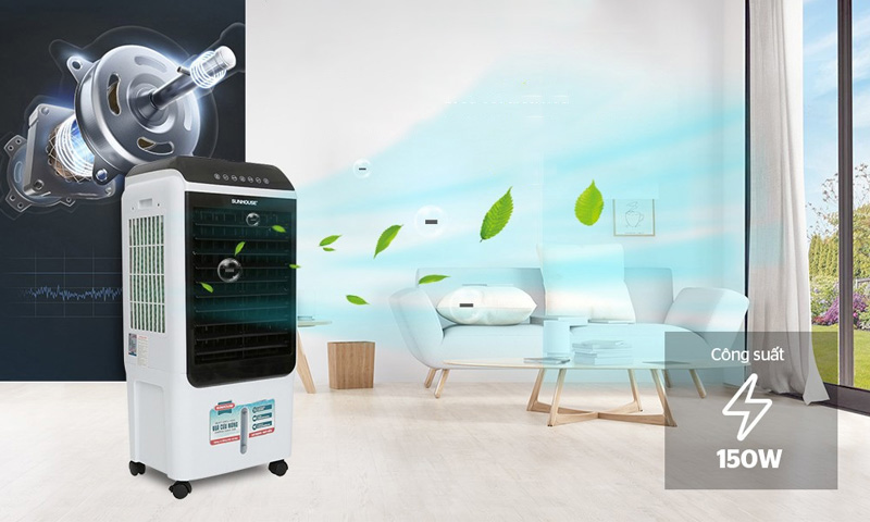 Máy làm mát không khí Sunhouse SHD7727 cung cấp 3 tốc độ gió