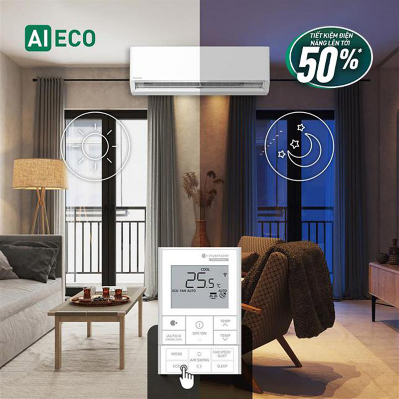 Máy lạnh Panasonic XU tiết kiệm điện nhưng vẫn duy trì độ thoải mái của phòng