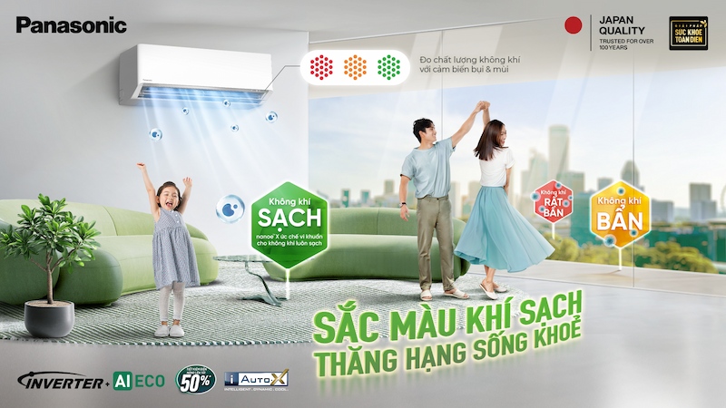 Tính năng nhận diện chất lượng không khí trên điều hòa Panasonic