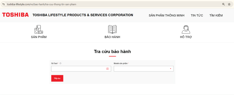 Tra cứu bảo hành máy lạnh Toshiba