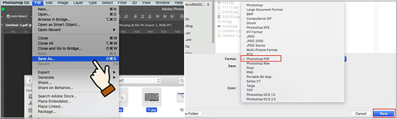 Adobe Photoshop chuyển đổi ảnh JPG sang PDF