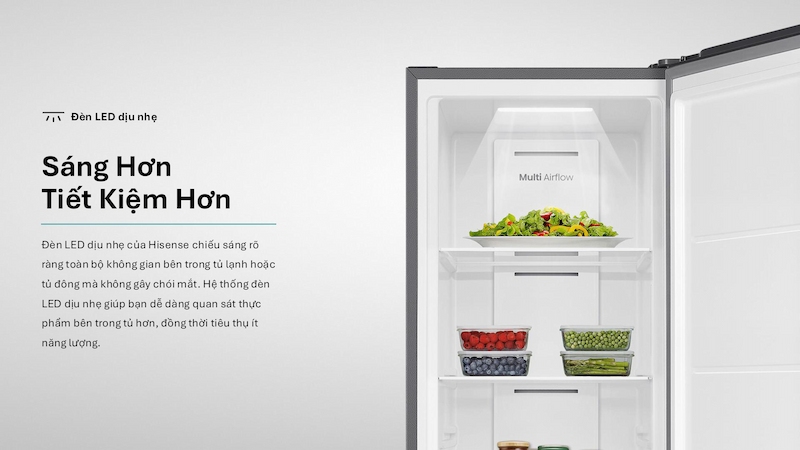 Tủ Đông Hisense Inverter 288 Lít FU286N3SS có đèn LED
