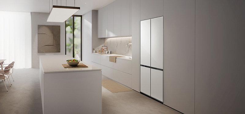 Tủ lạnh 520 lít NR-XZ590HGWV thiết kế âm tường, kính trắng