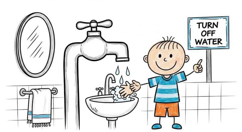 20 ý tưởng tranh vẽ tiết kiệm nước trong sinh hoạt hàng ngày