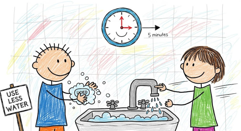 20 ý tưởng tranh vẽ tiết kiệm nước trong sinh hoạt hàng ngày