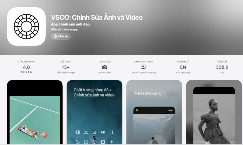 Phong cách ảnh biển màu phim hoài cổ được tạo ra bởi VSCO