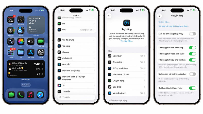 Bạn có thể giới hạn tần số quét ở trong phần Trợ năng trên iPhone