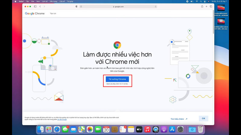 Bạn tìm Google Chrome trên Safari để tải xuống