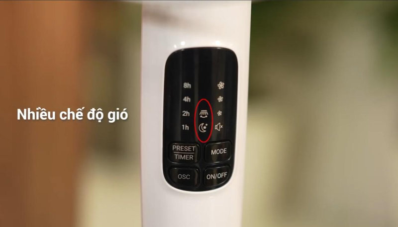 Bên cạnh 3 mức gió cơ bản, quạt Hitachi còn có thêm chế độ gió ngủ và yên tĩnh