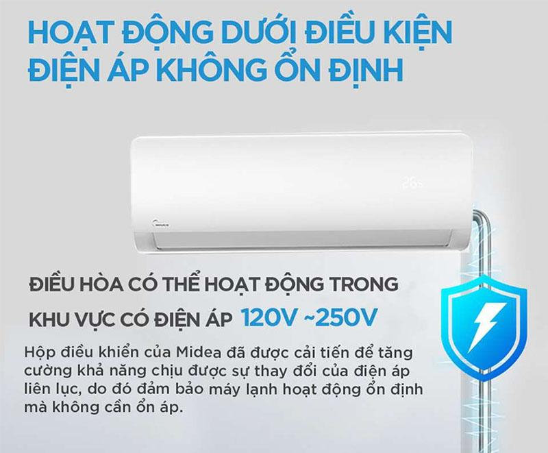 Bo mạch thông minh giúp máy lạnh Midea vận hành an toàn và ổn định ngay cả khi dòng điện yếu