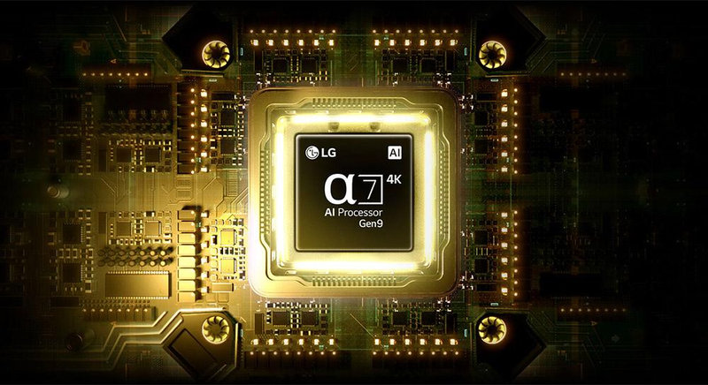 Bộ xử lý α7 AI 4K Gen9 giúp nâng cấp hình ảnh hiển thị trên tivi LG 50 inch