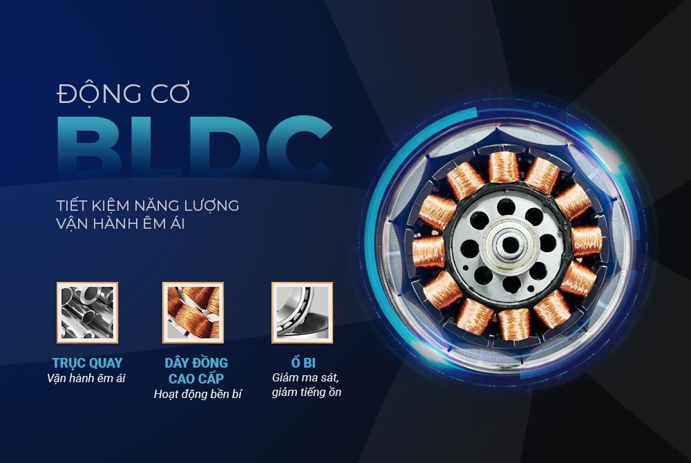 Các mẫu quạt trần hiện đại được trang bị động cơ BLDC tiết kiệm điện