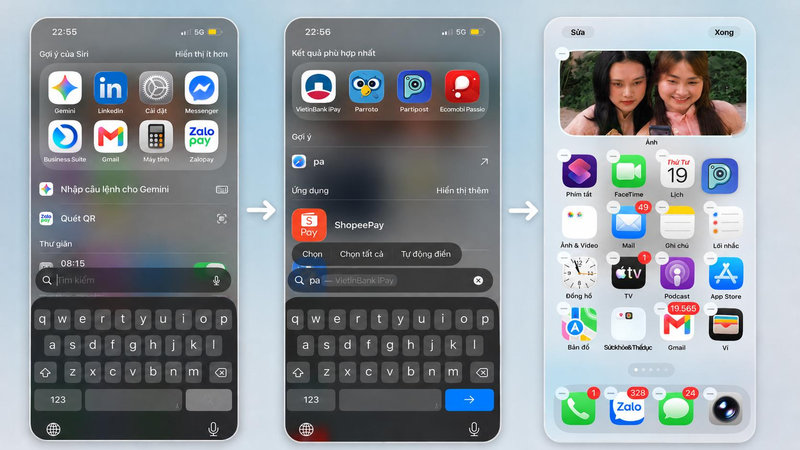Tìm ứng dụng bị ẩn trên iPhone bằng thanh tìm kiếm Spotlight