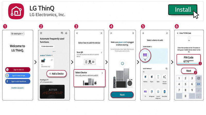 LG ThinQ vừa điều khiển tivi vừa chia sẻ nội dung từ điện thoại