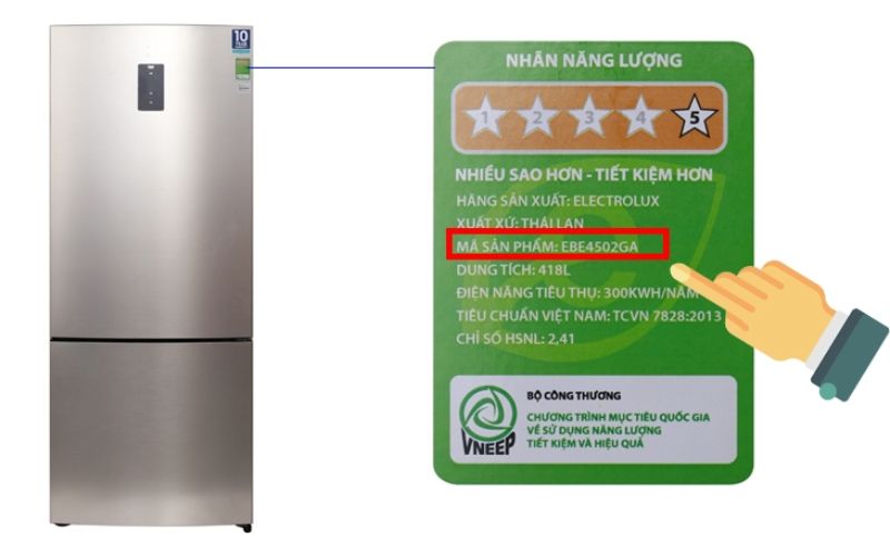 Ưu tiên tủ lạnh có nhãn năng lượng 4 - 5 sao