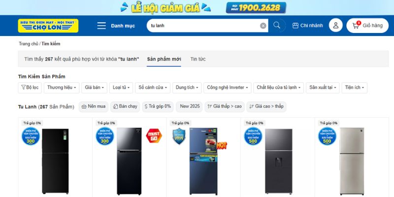 Ưu tiên chọn mua tủ lạnh ở các hệ thống uy tín