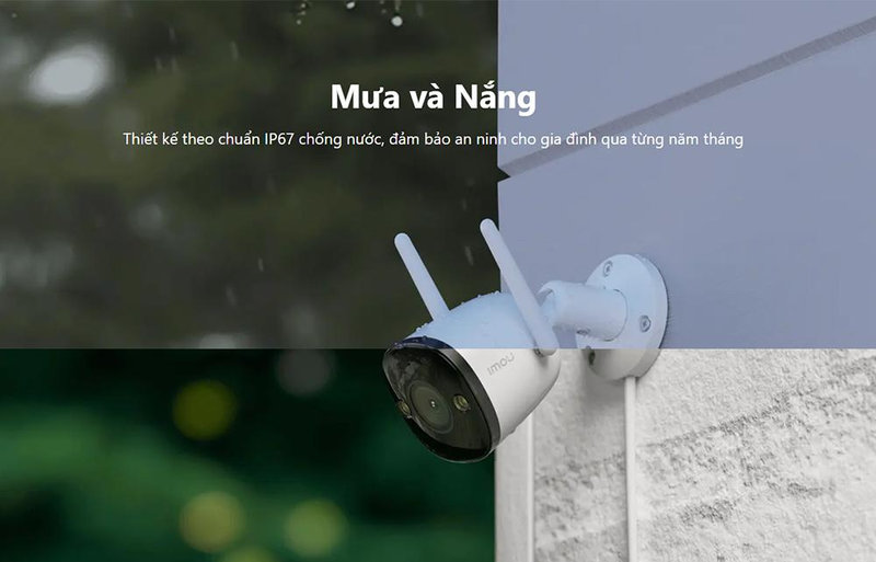 Camera Imou ngoài trời trang bị chuẩn chống nước, hoạt động bền bỉ dưới mọi thời tiết