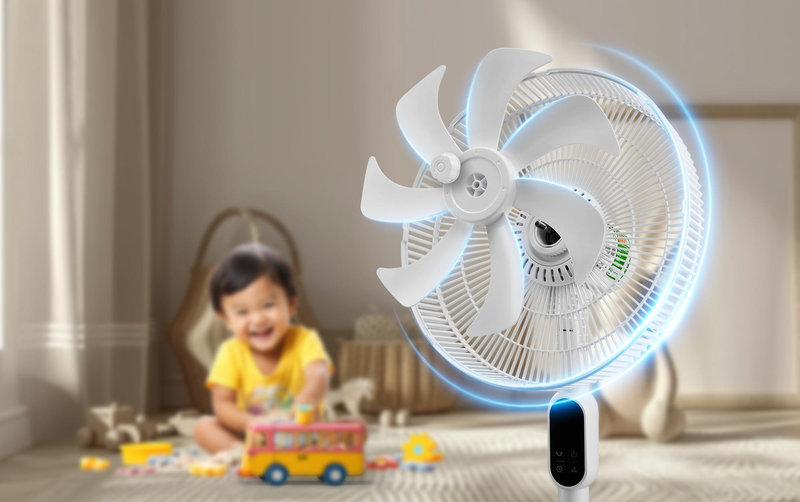 Cấu tạo quạt để bàn gồm động cơ, cánh, lồng bảo vệ, thân, chân đế và bộ điều khiển