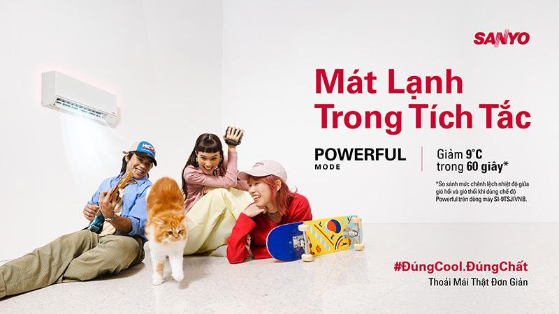 Chế độ Powerful đẩy công suất làm lạnh lên mức tối đa