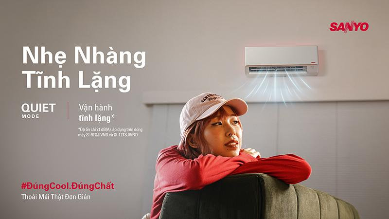 Chế độ Quiet Mode vận hành êm ái chỉ 21 dB(A)