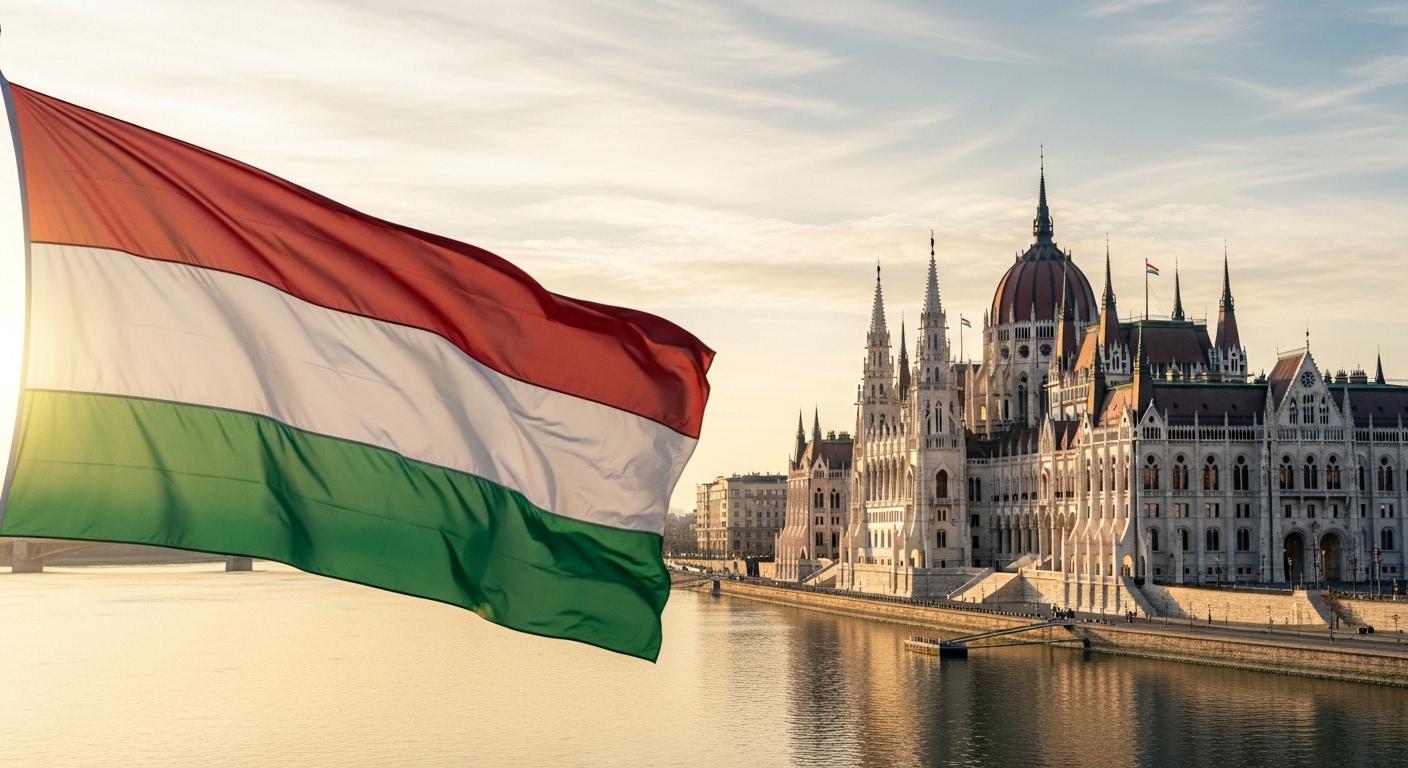 Cờ Hungary mang ba màu ngang đỏ trắng và xanh lá cây