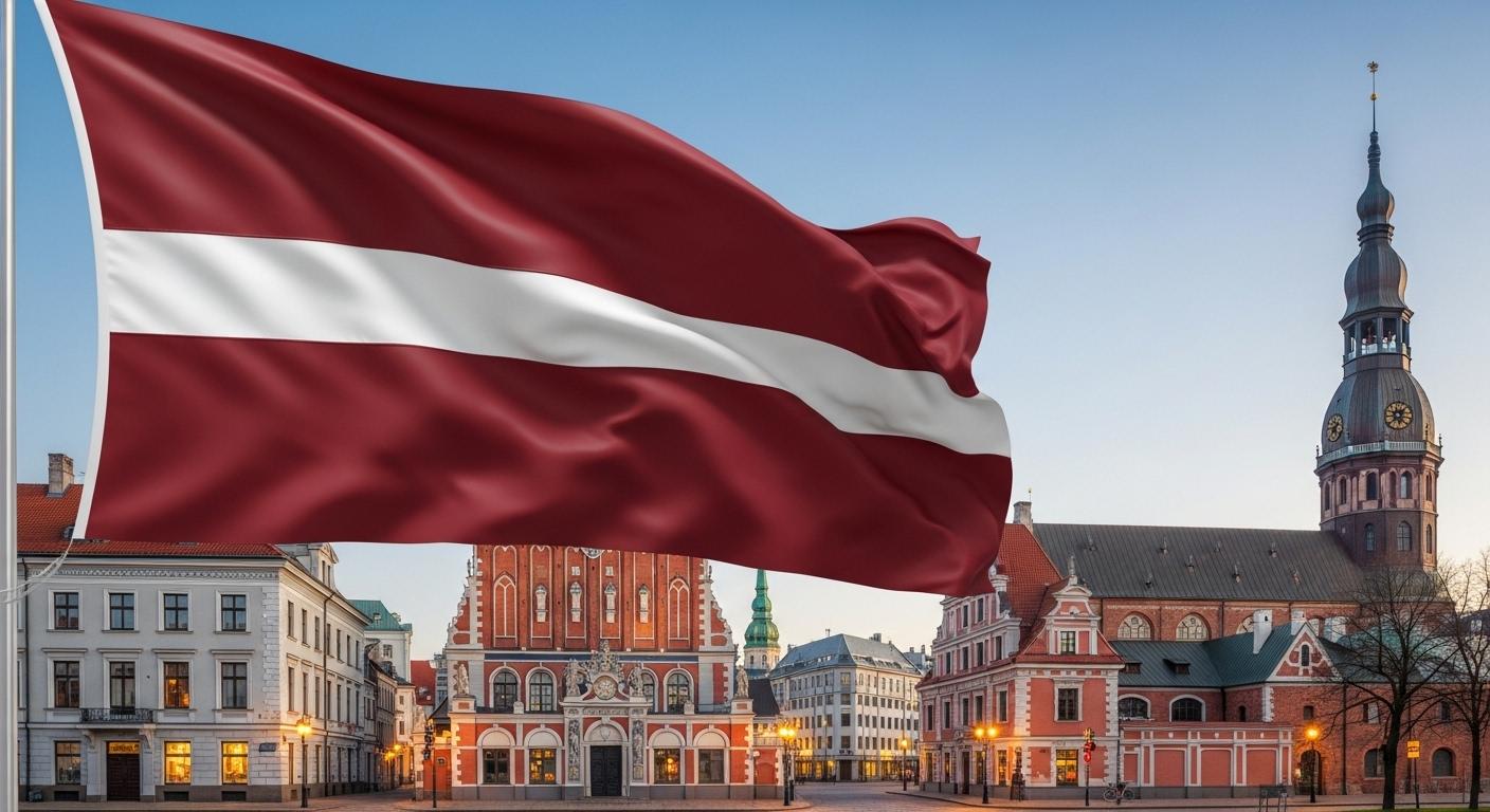 Cờ Latvia có dải màu đỏ sẫm mang ý nghĩa lịch sử sâu sắc