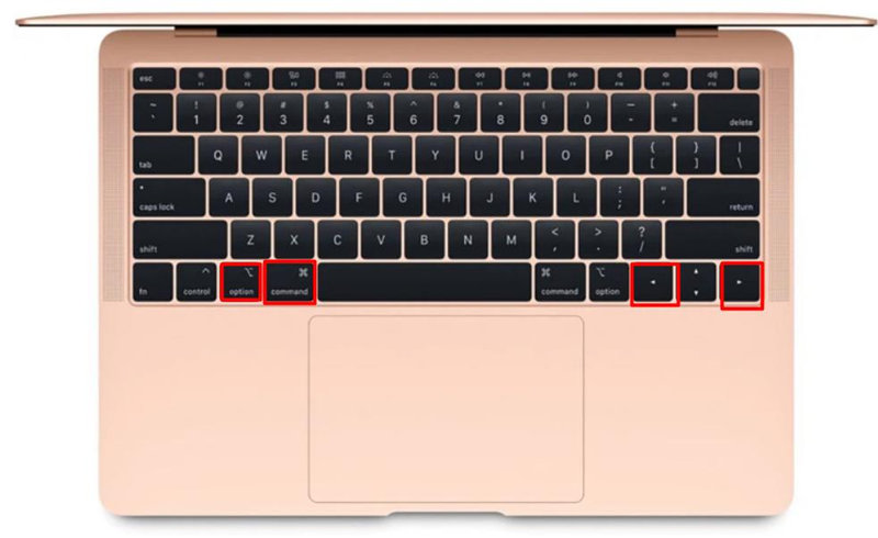 Command + Option và mũi tên trái/phải giúp di chuyển sang các tab trái phải tương ứng