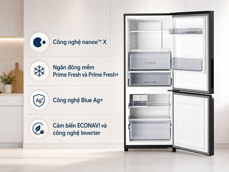 Công nghệ hiện đại giúp tủ vận hành êm, tiết kiệm điện