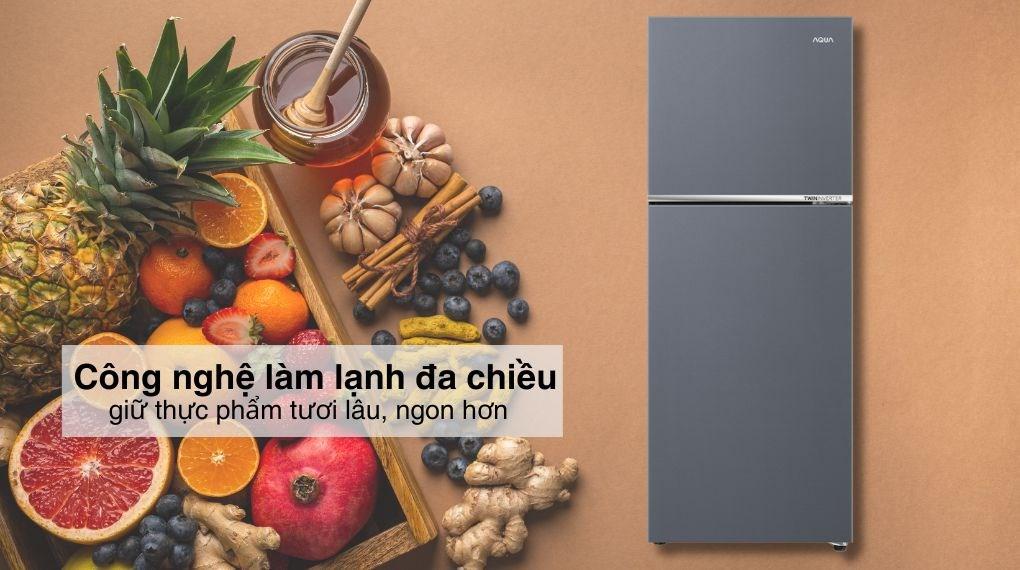 Công nghệ làm lạnh đa chiều giúp luồng khí lạnh tản đều và bảo quản thực phẩm tươi ngon ổn định