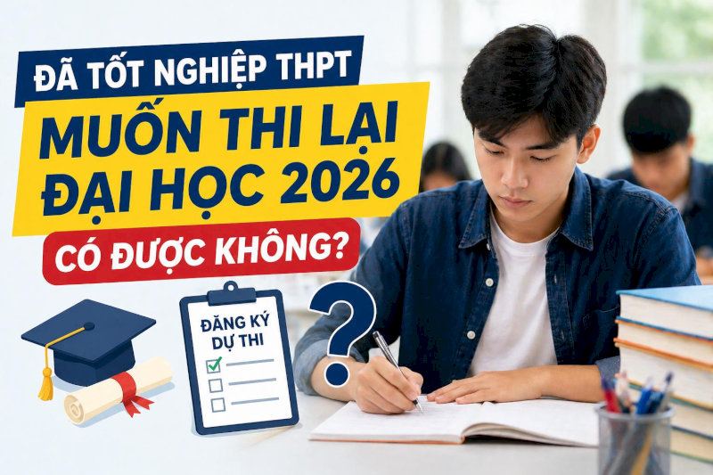 Đã tốt nghiệp THPT muốn thi lại đại học 2026 có được không?