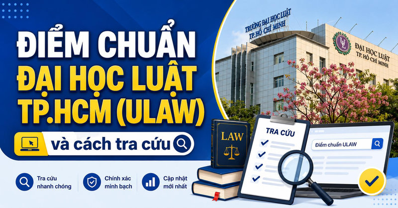 Điểm chuẩn Trường Đại học Luật TP.HCM (ULAW) MỚI NHẤT và cách tra cứu 2026