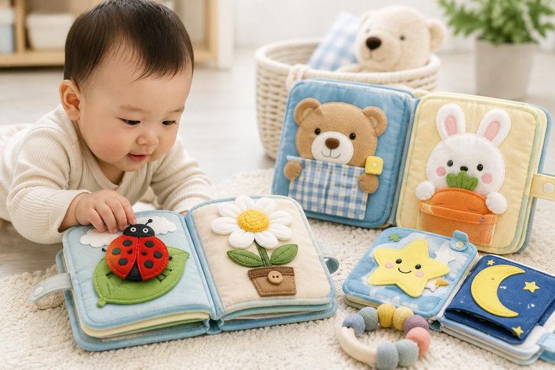 Đồ chơi sách vải giúp phát triển toàn diện kỹ năng vận động tinh của đôi bàn tay nhỏ