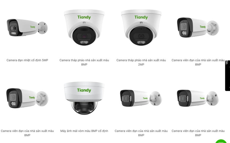 Dòng Camera Tiandy LK IPC dùng cho nhà máy, tòa nhà và hệ thống quy mô lớn