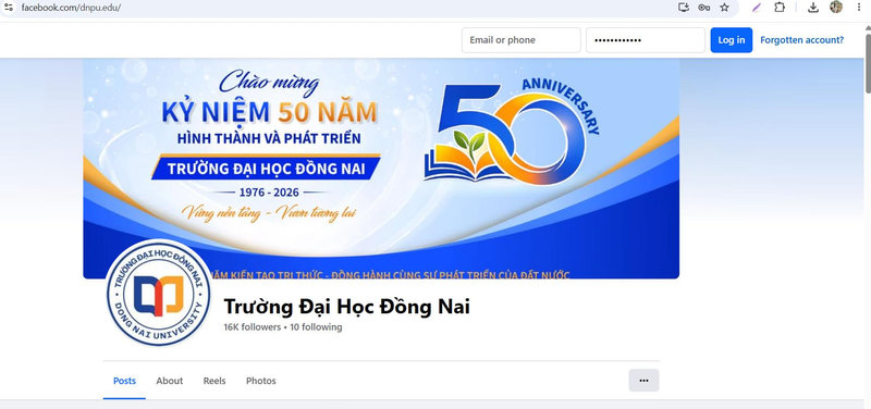 Fanpage Trường Đại học Đồng Nai (DNU) chính thức