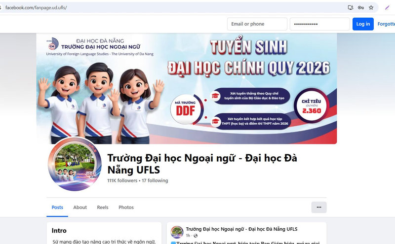 Fanpage Trường Đại học Ngoại ngữ - Đại học Đà Nẵng (UFLS)
