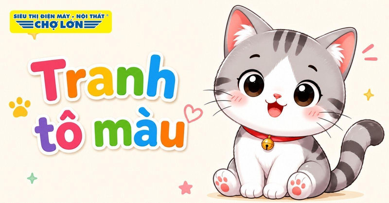 150+ Mẫu tranh tô màu con mèo siêu dễ thương và sinh động