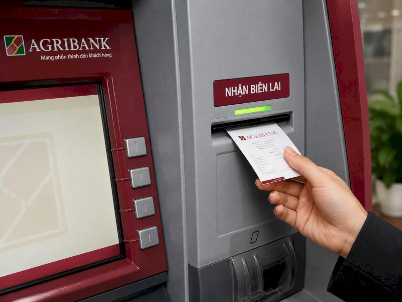 Hãy nhớ bấm nút nhận lại thẻ và hóa đơn trước khi rời khỏi buồng máy ATM