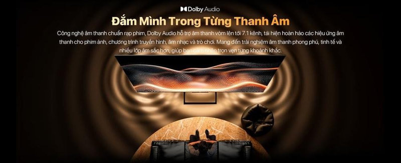 Hệ thống âm thanh vòm Dolby Audio trên tivi Coocaa 32 inch tái tạo không gian âm nhạc sống động