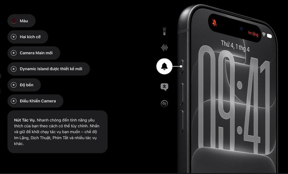 Nút Tác Vụ tùy chỉnh nhanh trên iPhone 18 series