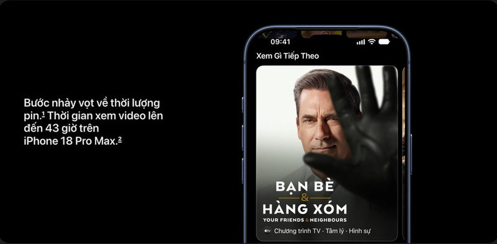 iPhone 18 series đạt thời gian xem video lên đến 43 giờ