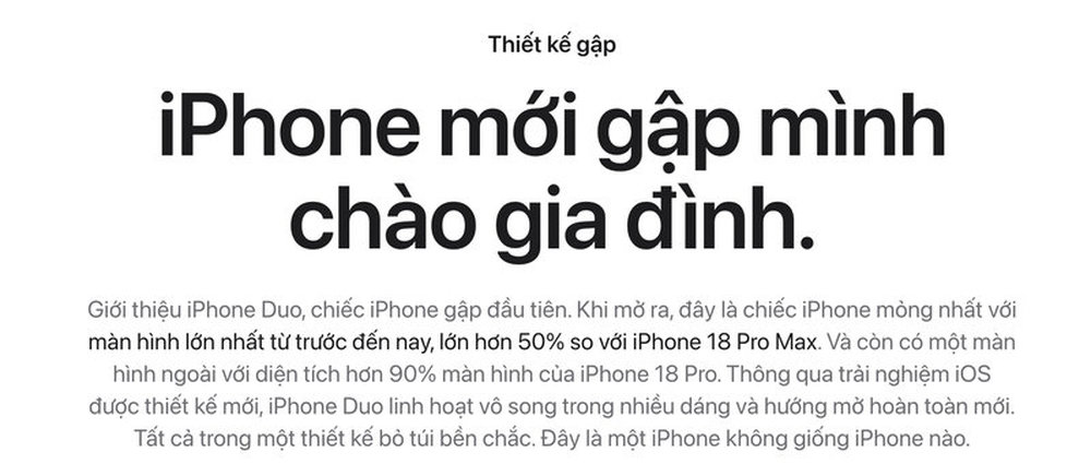 iPhone Duo - chiếc iPhone gập đầu tiên của Apple