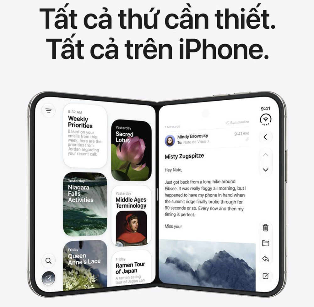 iPhone Duo hỗ trợ đa nhiệm hai màn hình