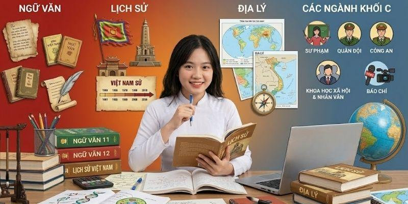 Khối C thích hợp với những bạn yêu thích các môn xã hội