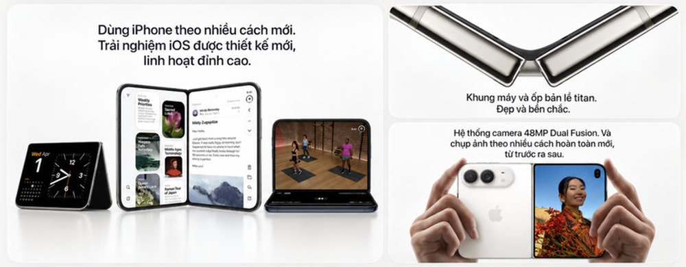 Khung titan và camera Dual Fusion của iPhone Duo