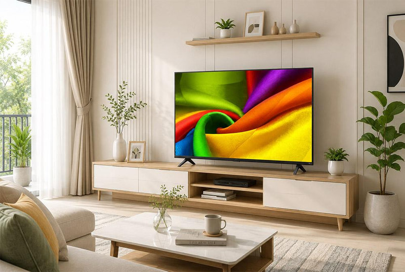 Kích thước vừa vặn của tivi LG 43 inch dễ dàng bố trí hài hòa trong nhiều không gian phòng