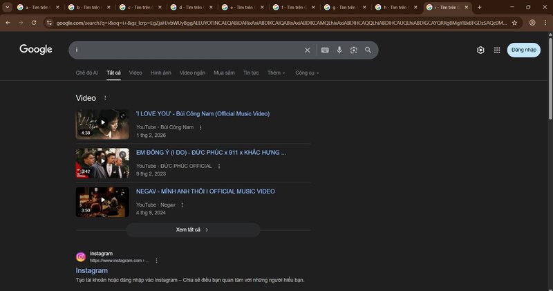 Kiểm tra các tab đang mở trên Google Chrome