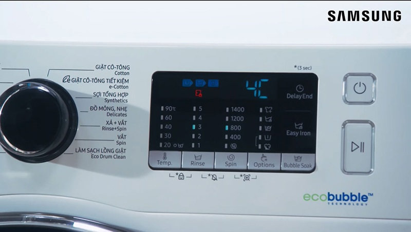 Chiếc máy giặt Samsung ở nhà báo mã lỗi 4C