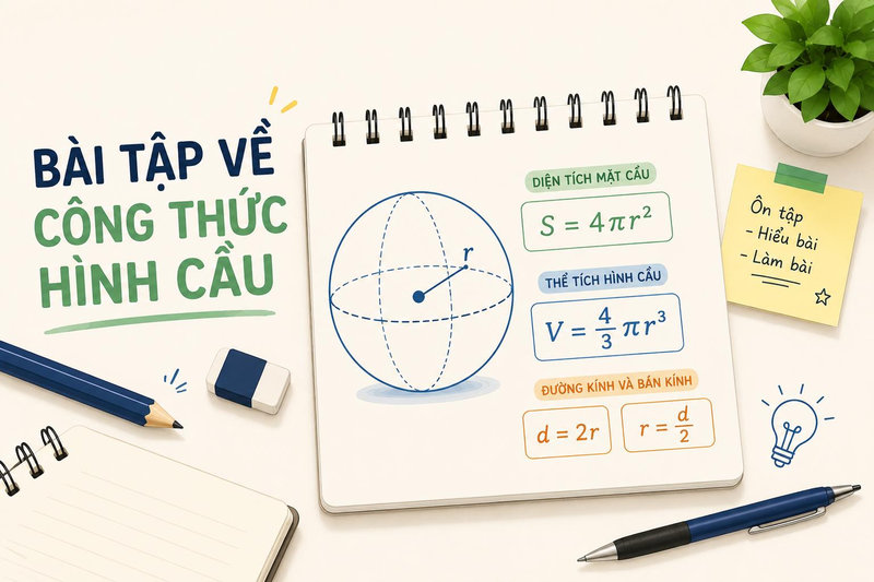 Luyện tập thường xuyên sẽ giúp bạn ghi nhớ công thức hình cầu nhanh và chính xác hơn